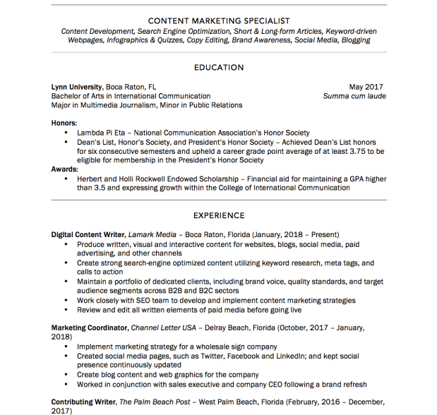 Trumpfeller Resume pt 1